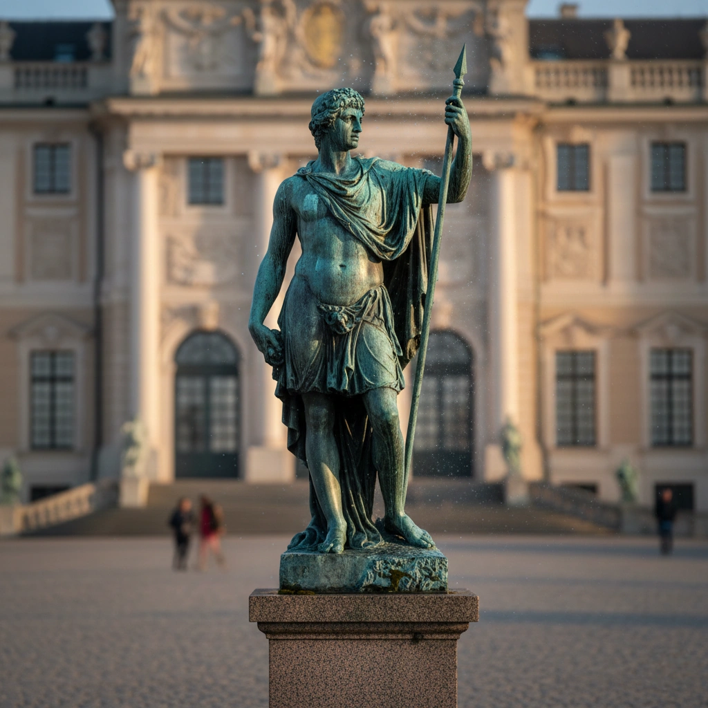 Classic bronze figure sculpture with rich patina finish, cast using traditional lost-wax method for museum and memorial projects