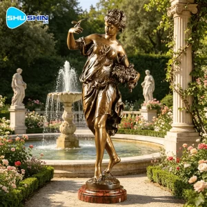 Antique Bronze Die Cast Artist Model Sculpture Custom Life Size Statue Garden Pa