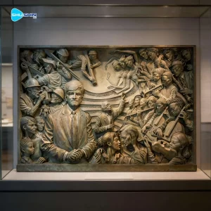 Custom Large Bronze Human Figure Relief Wall Art Classical Figurative Sculpture 