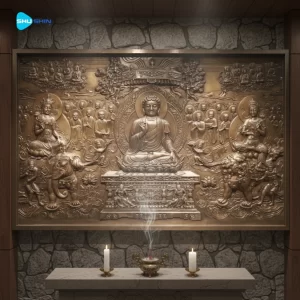 Customized Interior Wall Decoration With Bronze Art Sculptures In European Style