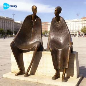 Large Custom Abstract Bronze Sculpture Die Casting Technique Uv Printing Avant G