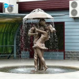 Outdoor Life Size Modern Customized Brass Figure Statue Bronze Kissing Couple Um
