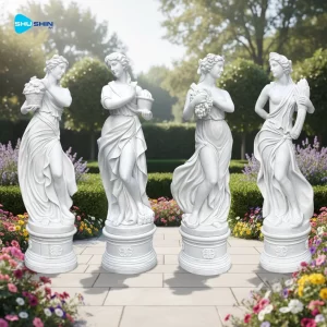 Marble Custom Hand Carved White Marble European Design Greek Spring Goddess Statue The