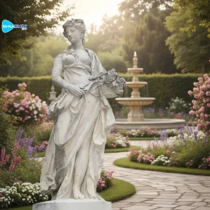 Marble Customized Life Sized Outdoor Garden Hand Carved Traditional Polished White Marb 1
