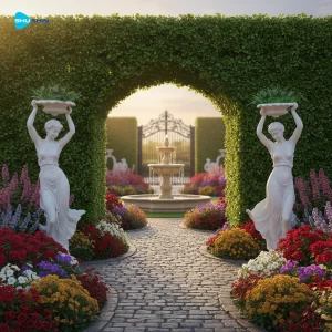 Marble Factory Wholesale White Natural Marble European Style Durable Garden Ornaments A