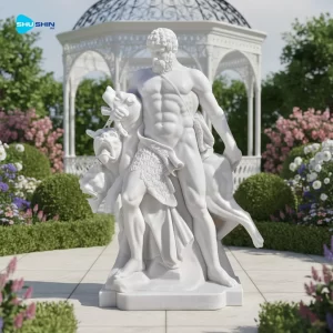 Marble Famous Farnese Hercules Statue Life Sized Classic Greek European Design Handmade