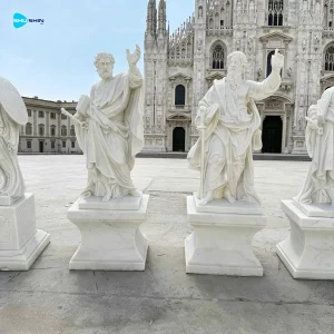 Marble Hand Carved Famous Religious Marble Statues Marble Saint Peter And Paul Statue S
