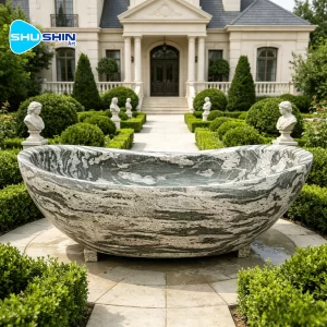 Marble Handmade Natural Stone Marble Free Standing Wash Basin Sculpture With Special De