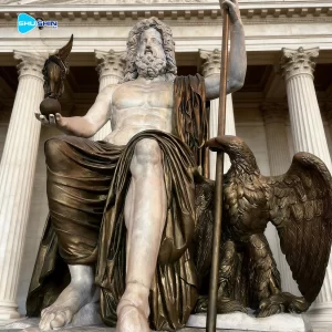 Marble Life Size Customizable European Design Handmade Marble Zeus Statue Hand Carved O