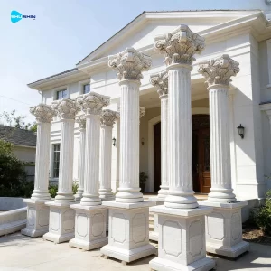 Marble Solid Marble Stone Gate Column Roman Pillar Building Ornamental Durable European