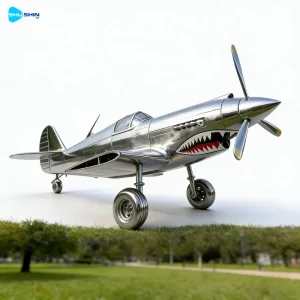 Steel Custom Designed Large Scale Welded Stainless Steel Aircraft Sculptures Highly Re