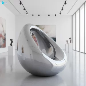 Steel Custom Modern Fashion Stainless Steel Sculpture With Polished Mirror Finish