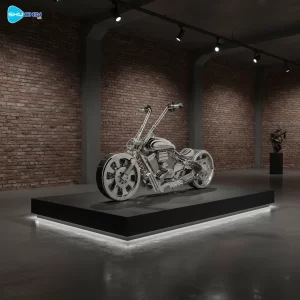 Steel Custom Polished Stainless Steel Motorcycle Sculpture Modern Outdoor Art For Home