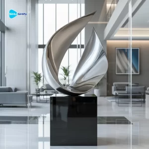 Steel Custom Stainless Steel Abstract Sculpture Modern Art Metal Crafts With Twisted D