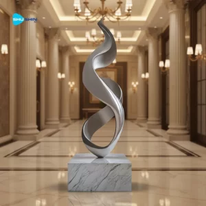 Steel Customized Outdoor Hotel Abstract Art Statue Sculptures Stainless Steel Metal Cr