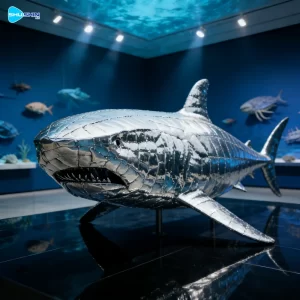 Steel Outdoor Customized Modern Polished Stainless Steel Shark Sculpture For Garden An