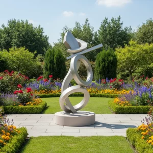Steel Polished Stainless Steel Abstract Fashion Modern Outdoor Art Sculpture