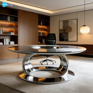 Steel Shushin Fashion Mirror Polished Modern Indoor Villa Decor Abstract Stainless Ste