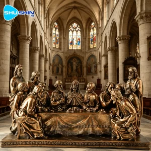 Hand Carved Religious Gothic Church Marble Statue